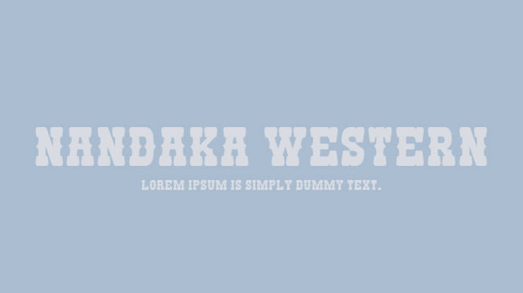 Nandaka Western Font