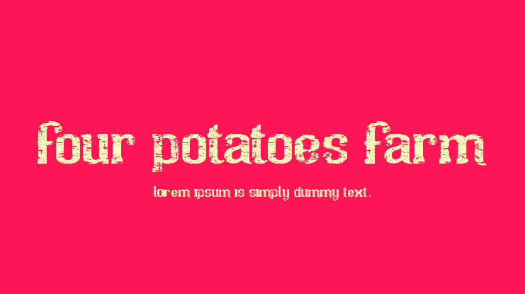 four potatoes farm Font