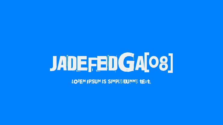 Jadefedga[08] Font Family