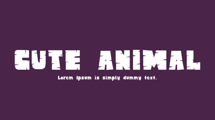 CUTE ANIMAL Font