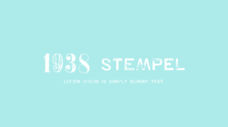 1938 STeMPEL Font