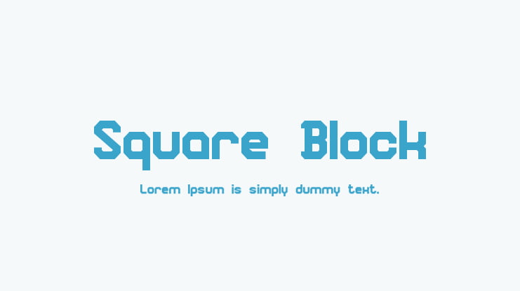 Square Block Font
