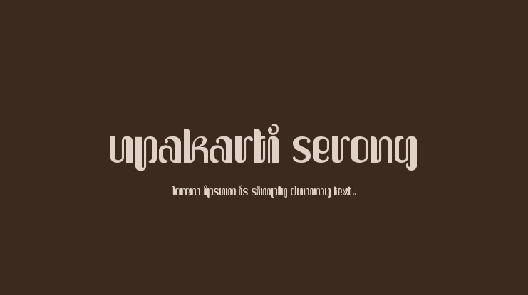 Upakarti Serong Font Family