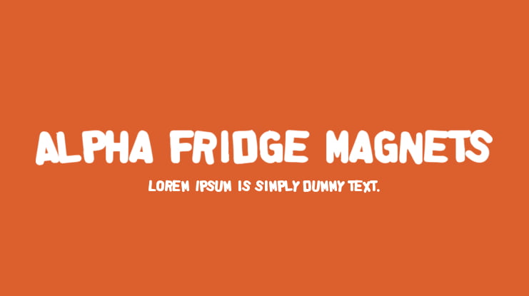 Alpha Fridge Magnets Font Family