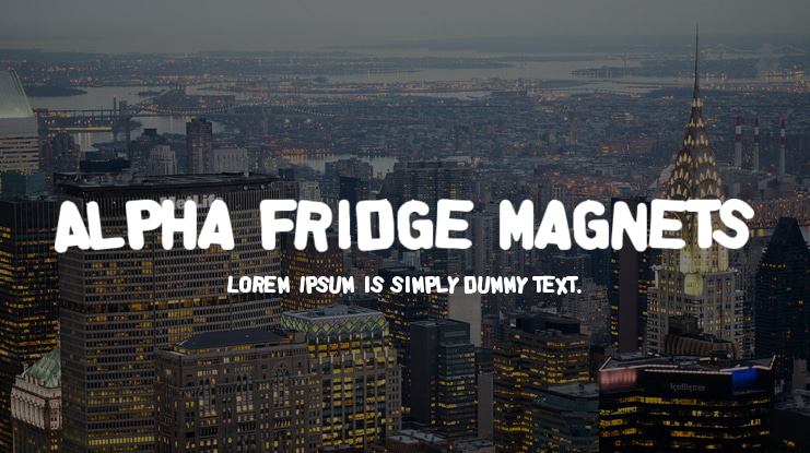Alpha Fridge Magnets Font Family