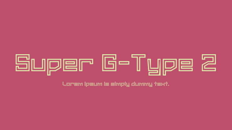 Super G-Type 2 Font