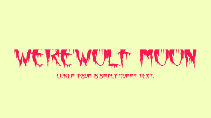 Werewolf Moon Font