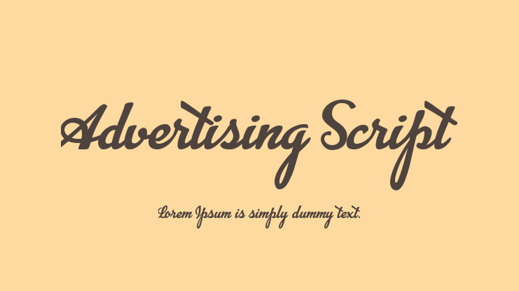 Advertising Script Font Family