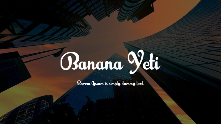 Banana Yeti Font