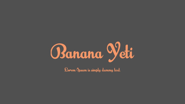 Banana Yeti Font