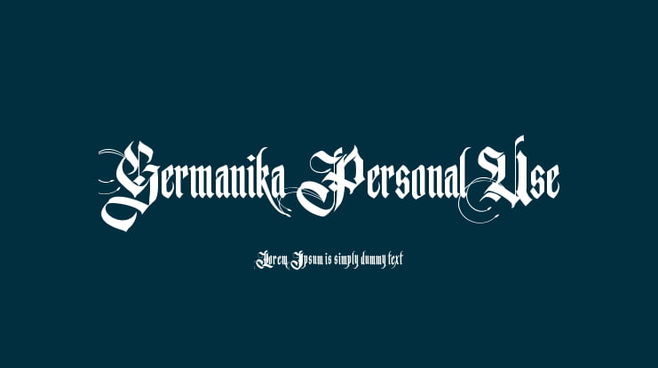 Germanika Personal Use Font