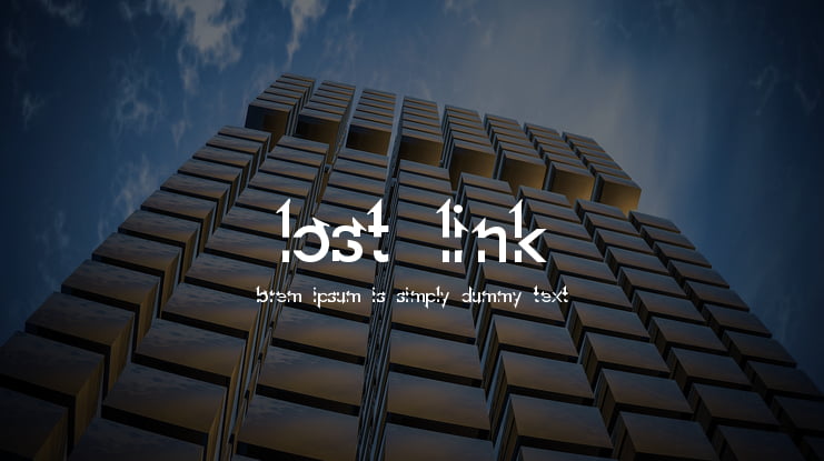 Lost Link Font