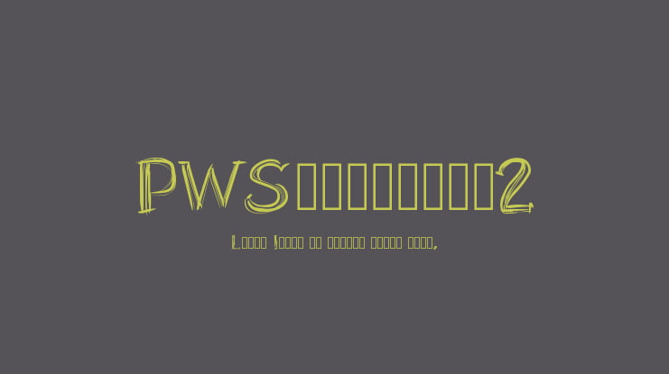 PWScratched2 Font