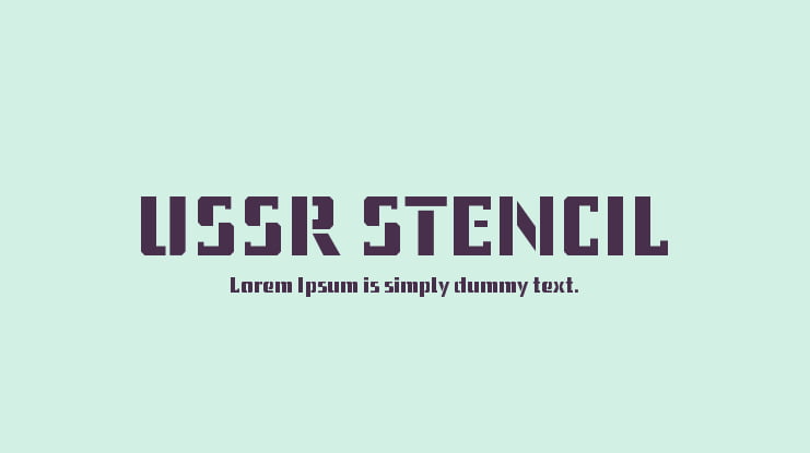 USSR STENCIL Font