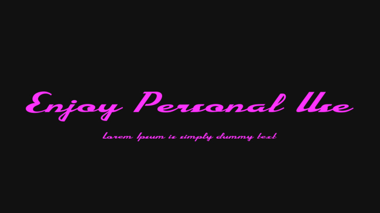 Enjoy Personal Use Font