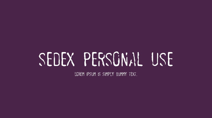 SEDEX PERSONAL USE Font