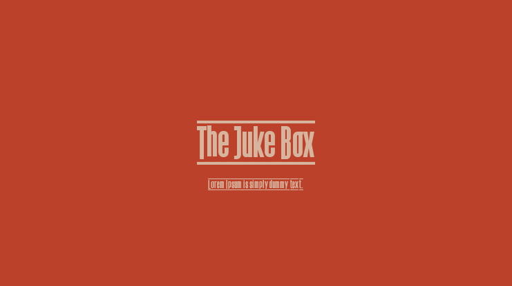 The Juke Box Font