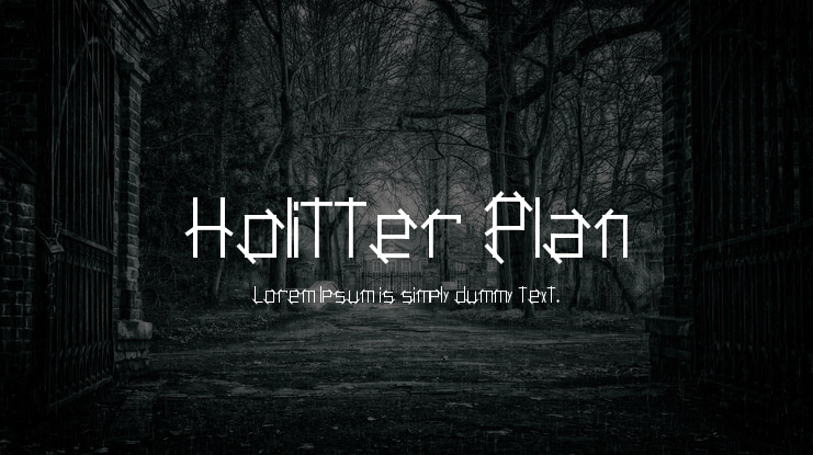 Holitter Plan Font