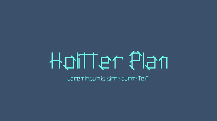 Holitter Plan Font