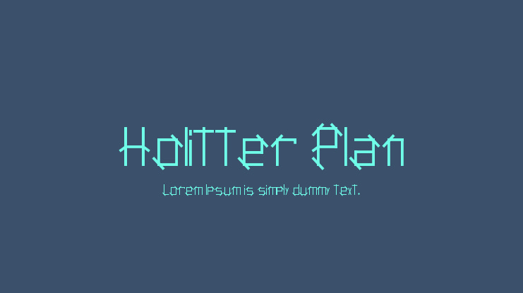 Holitter Plan Font