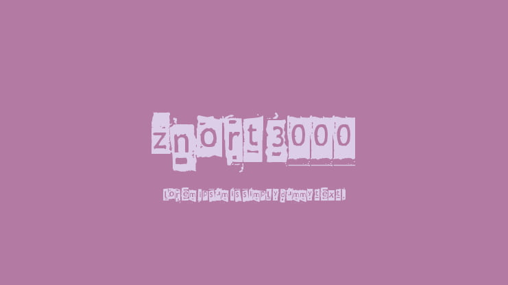 Znort3000 Font