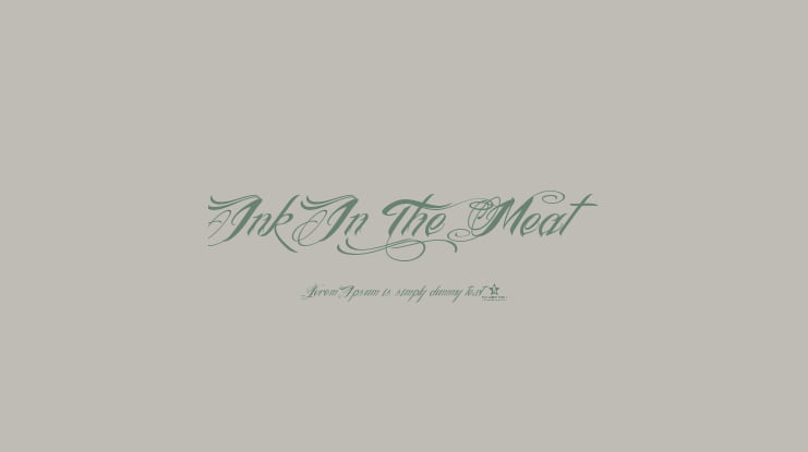 Ink In The Meat Font