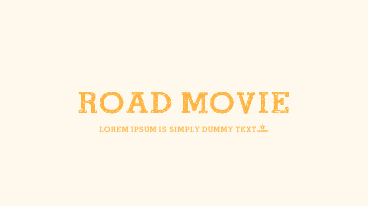 ROAD MOVIE Font