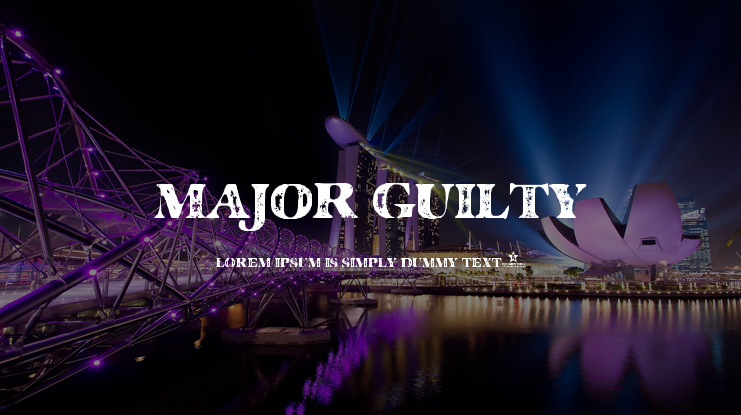 MAJOR GUILTY Font