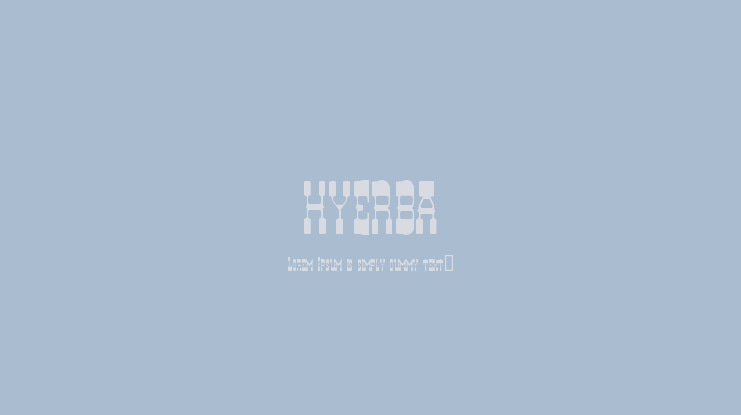 HYERBA Font