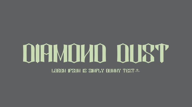 DIAMOND DUST Font