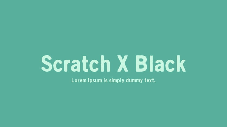 Scratch X Black Font Family