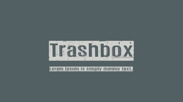 Trashbox Font