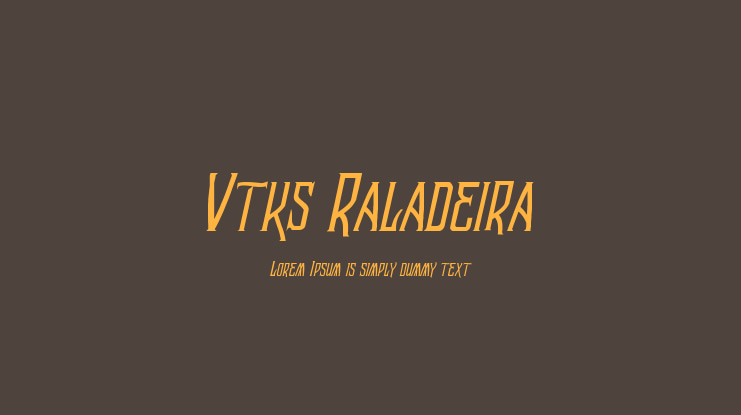 Vtks Raladeira 2 Font