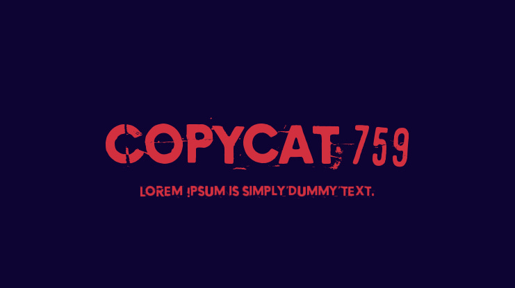 Copycat 759 Font