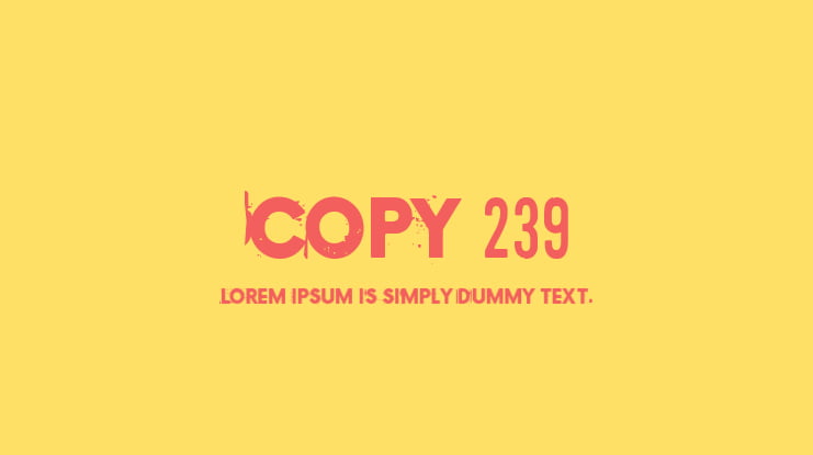 Copy 239 Font