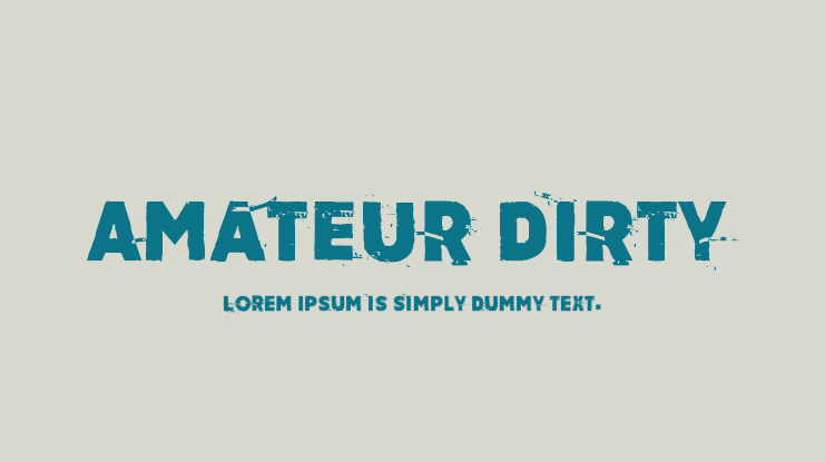Amateur Dirty Font Family