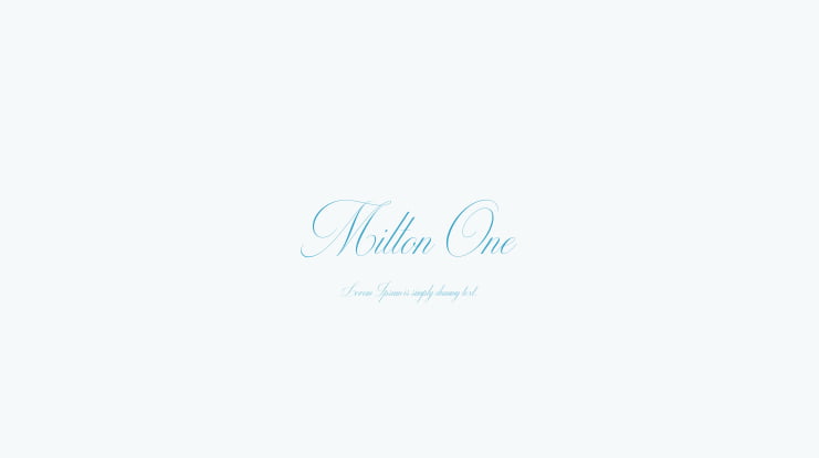 Milton One Font Family