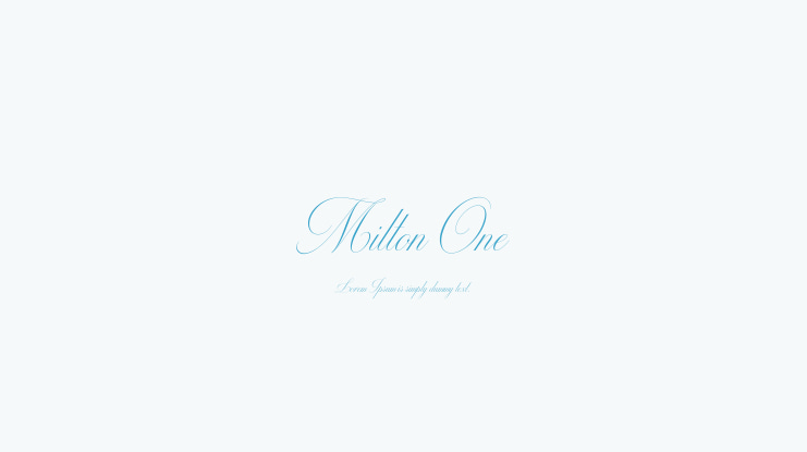 Milton One Font Family