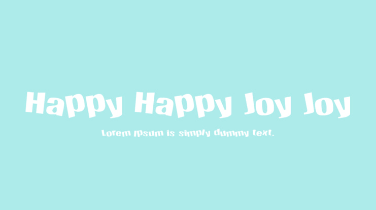 Happy Happy Joy Joy Font