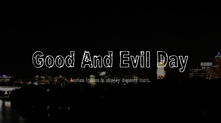 Good And Evil Day Font Family