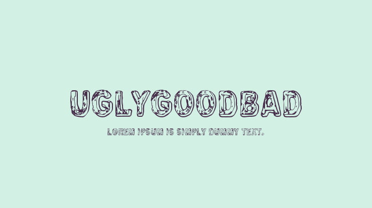 Uglygoodbad Font Family