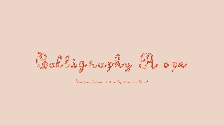 Calligraphy Rope Font