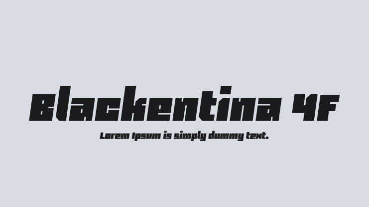 Blackentina 4F Font Family