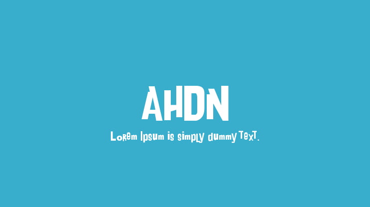 AHDN Font