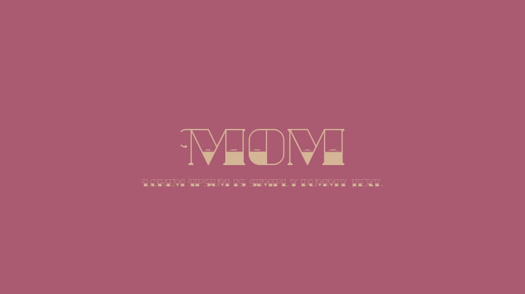 Mom Font Family