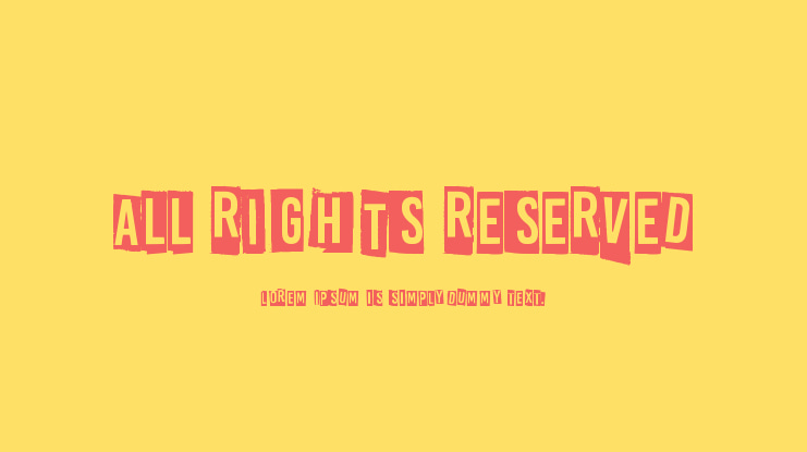 All rights reserved Font