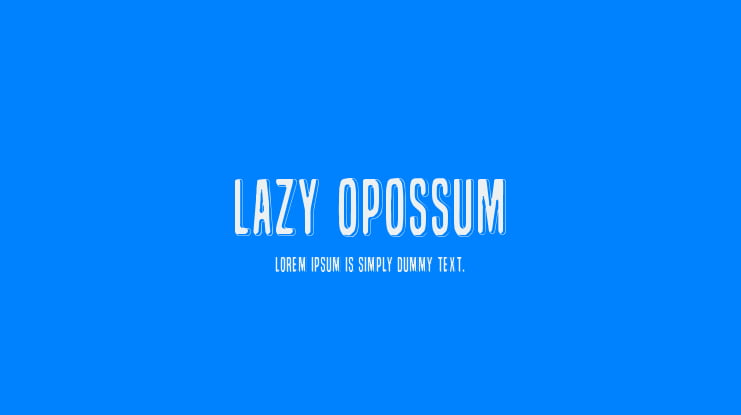 Lazy Opossum Font