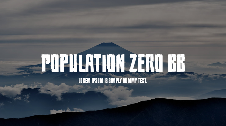 Population Zero BB Font