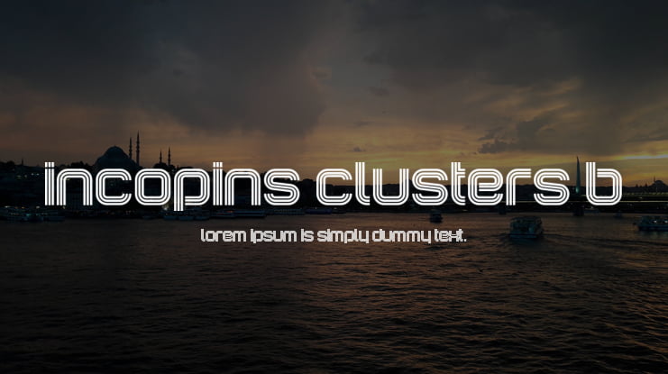 Incopins Clusters B Font Family