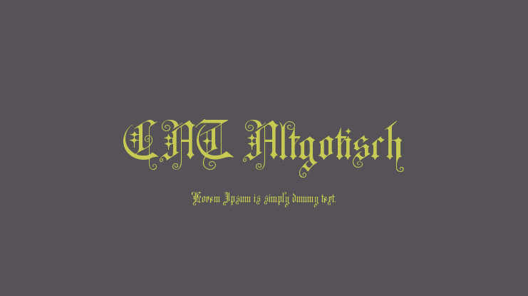 CAT Altgotisch Font